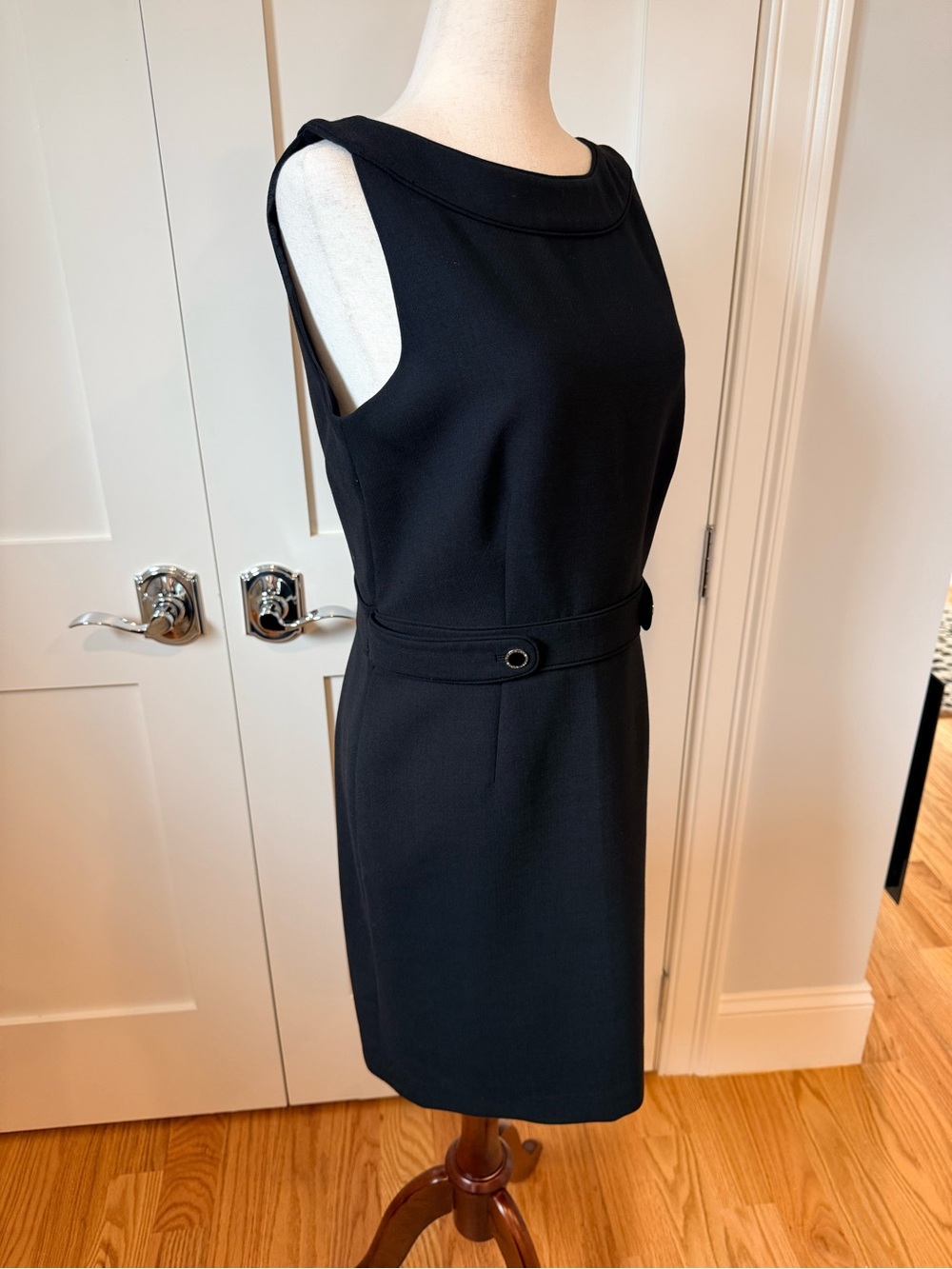 Tory Burch Black Sleeveless Sheath Midi Dress - Picture 8 of 10